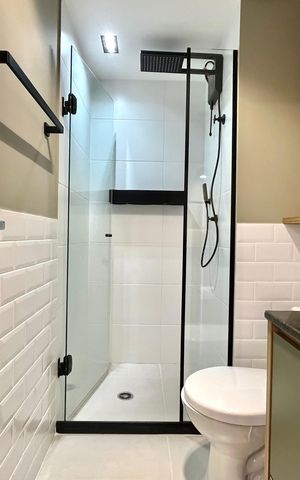 Studio para alugar com 26m², 1 quarto e sem vaga Studio para alugar com 26m², 1 quarto e sem vagaBanheiro