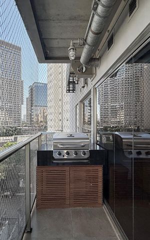 Apartamento para alugar com 74m², 1 quarto e 1 vaga Apartamento para alugar com 74m², 1 quarto e 1 vagaSacada