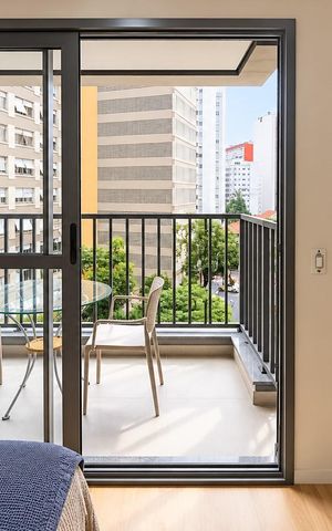 Studio para alugar com 27m², 1 quarto e sem vagaVaranda