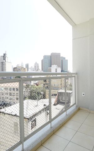 Studio para alugar com 28m², 1 quarto e sem vagaVaranda