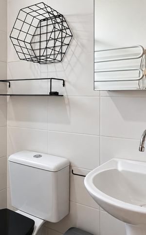 Apartamento para alugar com 44m², 2 quartos e 1 vaga Apartamento para alugar com 44m², 2 quartos e 1 vagaBanheiro social