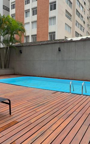 Studio para alugar com 29m², 1 quarto e 1 vaga Studio para alugar com 29m², 1 quarto e 1 vagaPiscina