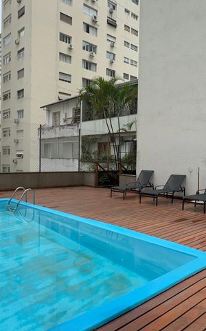 Studio para alugar com 29m², 1 quarto e 1 vaga Studio para alugar com 29m², 1 quarto e 1 vagaPiscina