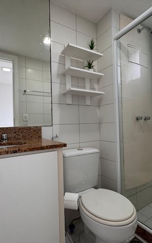 Apartamento para alugar com 80m², 3 quartos e 1 vagaBanheiro da suíte 2