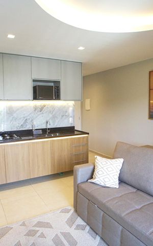 Studio à venda com 39m², 1 quarto e 1 vagaSala