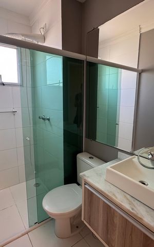 Apartamento para alugar com 69m², 2 quartos e 2 vagas Apartamento para alugar com 69m², 2 quartos e 2 vagasBanheiro da Suíte
