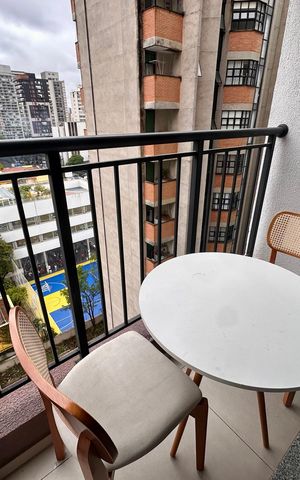 Studio para alugar com 26m², 1 quarto e sem vaga Studio para alugar com 26m², 1 quarto e sem vagaVaranda