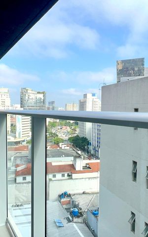 Studio à venda com 26m², 1 quarto e sem vaga Studio à venda com 26m², 1 quarto e sem vagaVaranda