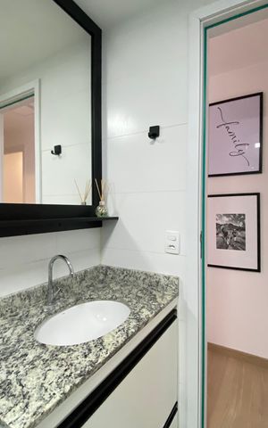 Apartamento para alugar com 76m², 3 quartos e 1 vaga Apartamento para alugar com 76m², 3 quartos e 1 vagaBanheiro Social