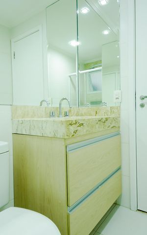 Apartamento para alugar com 82m², 3 quartos e 2 vagasBanheiro Social