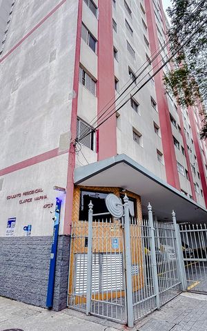 Apartamento para alugar com 46m², 1 quarto e 1 vagaFachada com Plaquinha