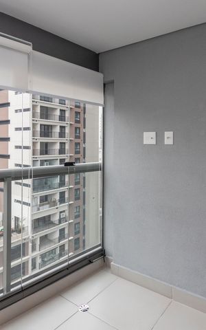 Studio para alugar com 32m², 1 quarto e sem vaga Studio para alugar com 32m², 1 quarto e sem vagaVaranda