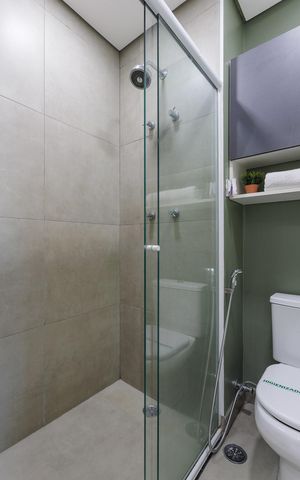 Apartamento para alugar com 25m², 1 quarto e 1 vaga Apartamento para alugar com 25m², 1 quarto e 1 vagaBanheiro