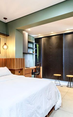 Apartamento para alugar com 25m², 1 quarto e 1 vaga Apartamento para alugar com 25m², 1 quarto e 1 vagaSala/Quarto
