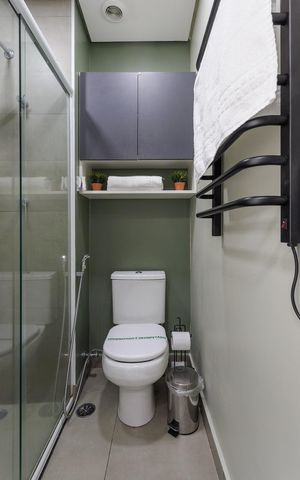 Apartamento para alugar com 25m², 1 quarto e 1 vaga Apartamento para alugar com 25m², 1 quarto e 1 vagaBanheiro