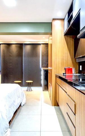 Apartamento para alugar com 25m², 1 quarto e 1 vaga Apartamento para alugar com 25m², 1 quarto e 1 vagaSala/Quarto