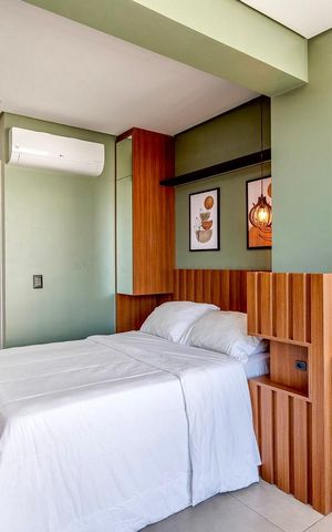 Apartamento para alugar com 25m², 1 quarto e 1 vaga Apartamento para alugar com 25m², 1 quarto e 1 vagaSala/Quarto