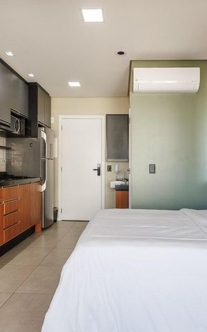 Apartamento para alugar com 25m², 1 quarto e 1 vaga Apartamento para alugar com 25m², 1 quarto e 1 vagaSala/Quarto