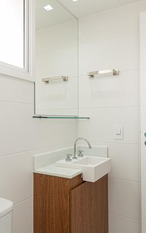 Studio para alugar com 27m², 1 quarto e sem vaga Studio para alugar com 27m², 1 quarto e sem vagaBanheiro