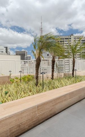 Studio para alugar com 25m², 1 quarto e sem vaga Studio para alugar com 25m², 1 quarto e sem vagaÁrea comum - Terraço
