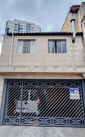 Casa para alugar com 50m², 1 quarto e sem vagaFachada com Placa