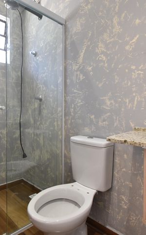 Studio para alugar com 38m², 1 quarto e sem vagaBanheiro do Studio