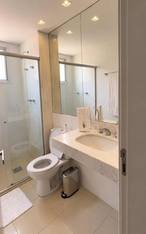 Apartamento para alugar com 80m², 2 quartos e 2 vagas Apartamento para alugar com 80m², 2 quartos e 2 vagasBanheiro 2