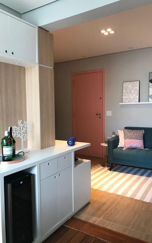 Studio à venda com 45m², 1 quarto e 1 vaga