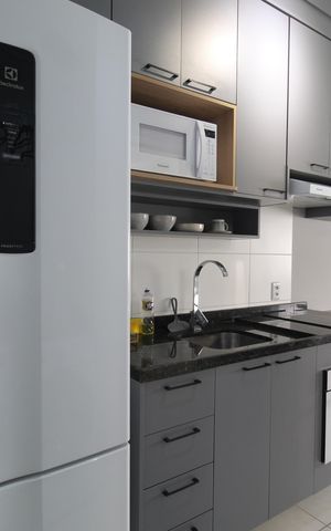 Studio à venda com 25m², 1 quarto e sem vagaCozinha e Área de Serviço