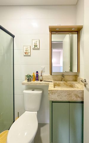Apartamento para alugar com 62m², 2 quartos e 1 vagaBanheiro 