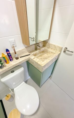 Apartamento para alugar com 62m², 2 quartos e 1 vagaBanheiro 
