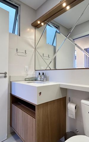 Apartamento para alugar com 83m², 3 quartos e 1 vaga Apartamento para alugar com 83m², 3 quartos e 1 vagaBanheiro social