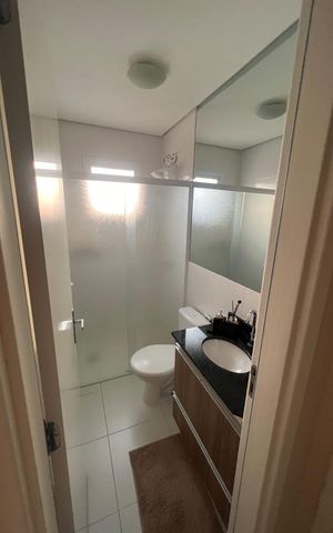 Apartamento para alugar com 81m², 2 quartos e 1 vaga Apartamento para alugar com 81m², 2 quartos e 1 vagaBanheiro 1