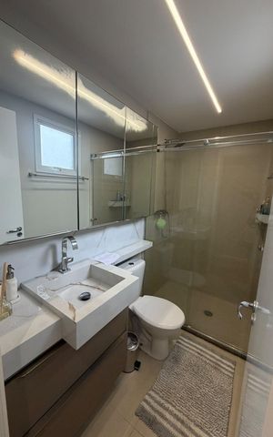Apartamento à venda com 56m², 2 quartos e 1 vaga Apartamento à venda com 56m², 2 quartos e 1 vagaBanheiro 1