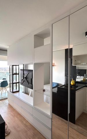 Studio para alugar com 34m², 1 quarto e 1 vagaSala e cozinha conjugados 