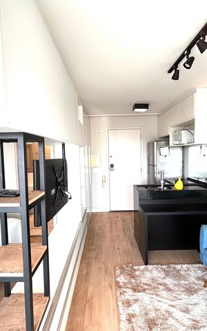 Studio para alugar com 34m², 1 quarto e 1 vagaSala e cozinha conjugados 