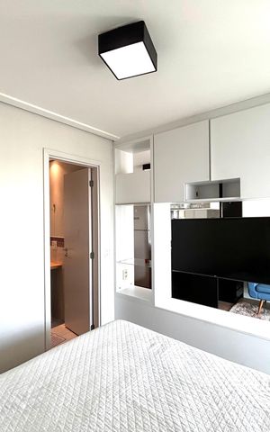 Studio para alugar com 34m², 1 quarto e 1 vagaQuarto