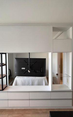 Studio para alugar com 34m², 1 quarto e 1 vagaSala e cozinha conjugados 
