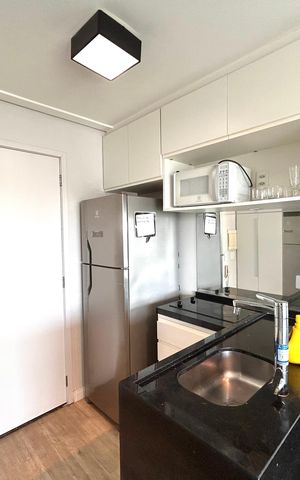 Studio para alugar com 34m², 1 quarto e 1 vagaSala e cozinha conjugados 