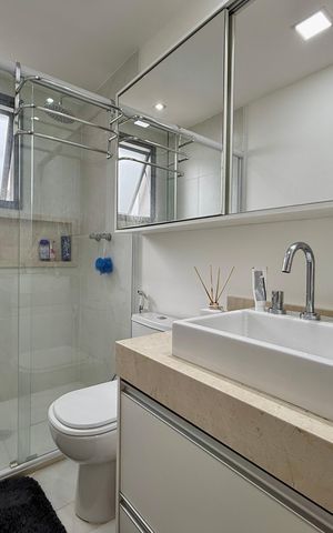 Apartamento à venda com 79m², 2 quartos e 1 vaga Apartamento à venda com 79m², 2 quartos e 1 vagaBanheiro Suíte 1