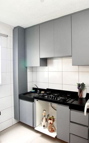 Apartamento à venda com 42m², 2 quartos e 2 vagas Apartamento à venda com 42m², 2 quartos e 2 vagasCozinha e Área de Serviço