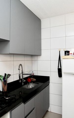 Apartamento à venda com 42m², 2 quartos e 2 vagas Apartamento à venda com 42m², 2 quartos e 2 vagasCozinha e Área de Serviço