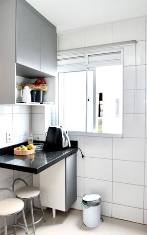 Apartamento à venda com 42m², 2 quartos e 2 vagas Apartamento à venda com 42m², 2 quartos e 2 vagasCozinha e Área de Serviço