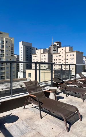 Apartamento para alugar com 31m², 1 quarto e 1 vaga Apartamento para alugar com 31m², 1 quarto e 1 vagaPiscina