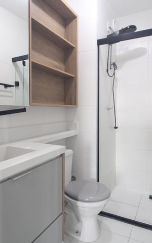 Apartamento para alugar com 34m², 2 quartos e 1 vagaBanheiro