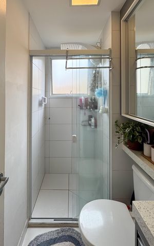 Apartamento à venda com 49m², 2 quartos e 1 vaga Apartamento à venda com 49m², 2 quartos e 1 vagaBanheiro Social
