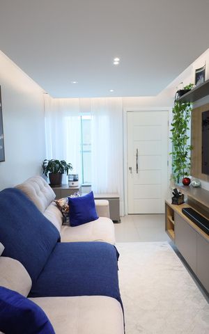 Casa de condomínio à venda com 134m², 3 quartos e 2 vagasSala