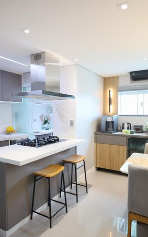 Casa de condomínio à venda com 134m², 3 quartos e 2 vagasCozinha e Área de Serviço