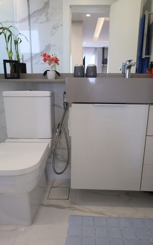 Casa de condomínio à venda com 134m², 3 quartos e 2 vagasBanheiro da Suíte 1