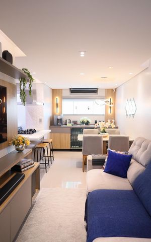 Casa de condomínio à venda com 134m², 3 quartos e 2 vagasSala